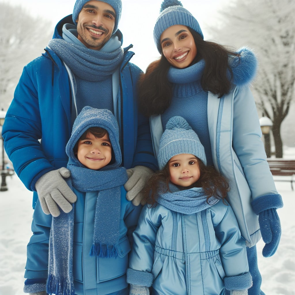 cold weather blue outfits