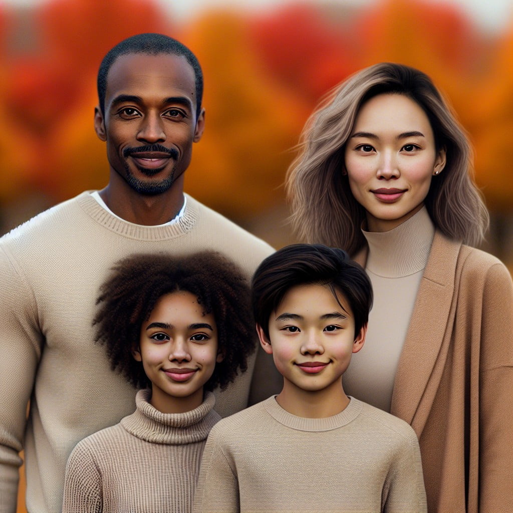 creating contrast with neutral outfits in family photos