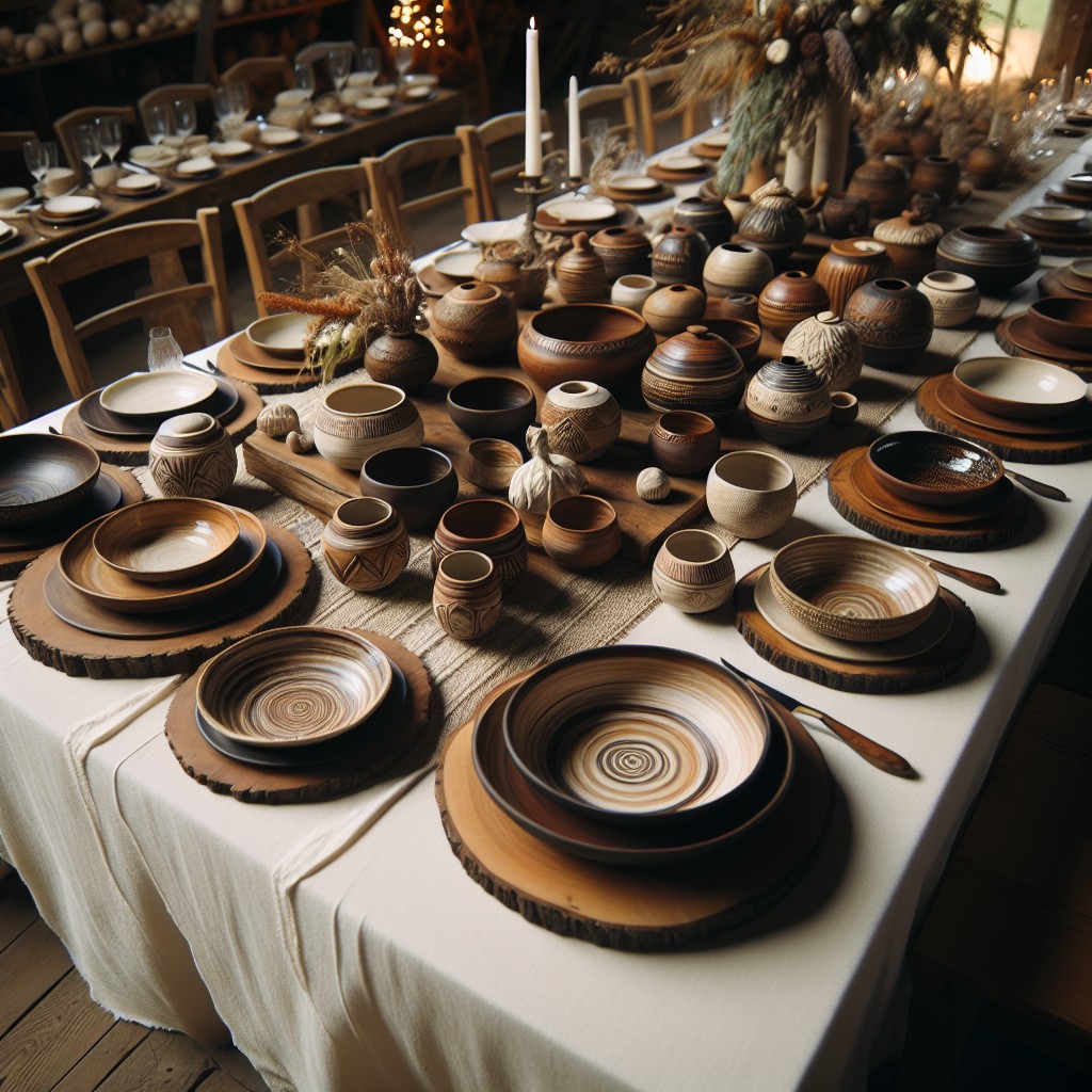 handmade pottery dish set