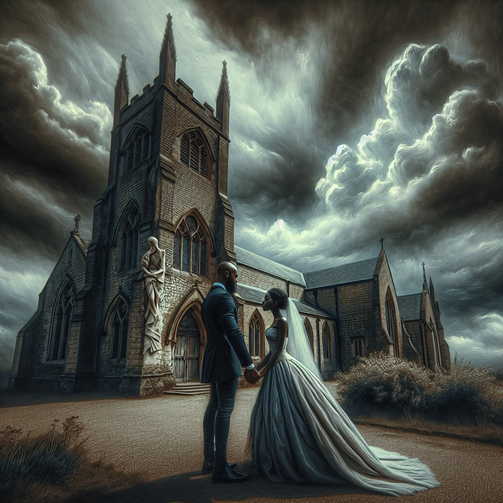 importance of brooding clouds in moody wedding photography