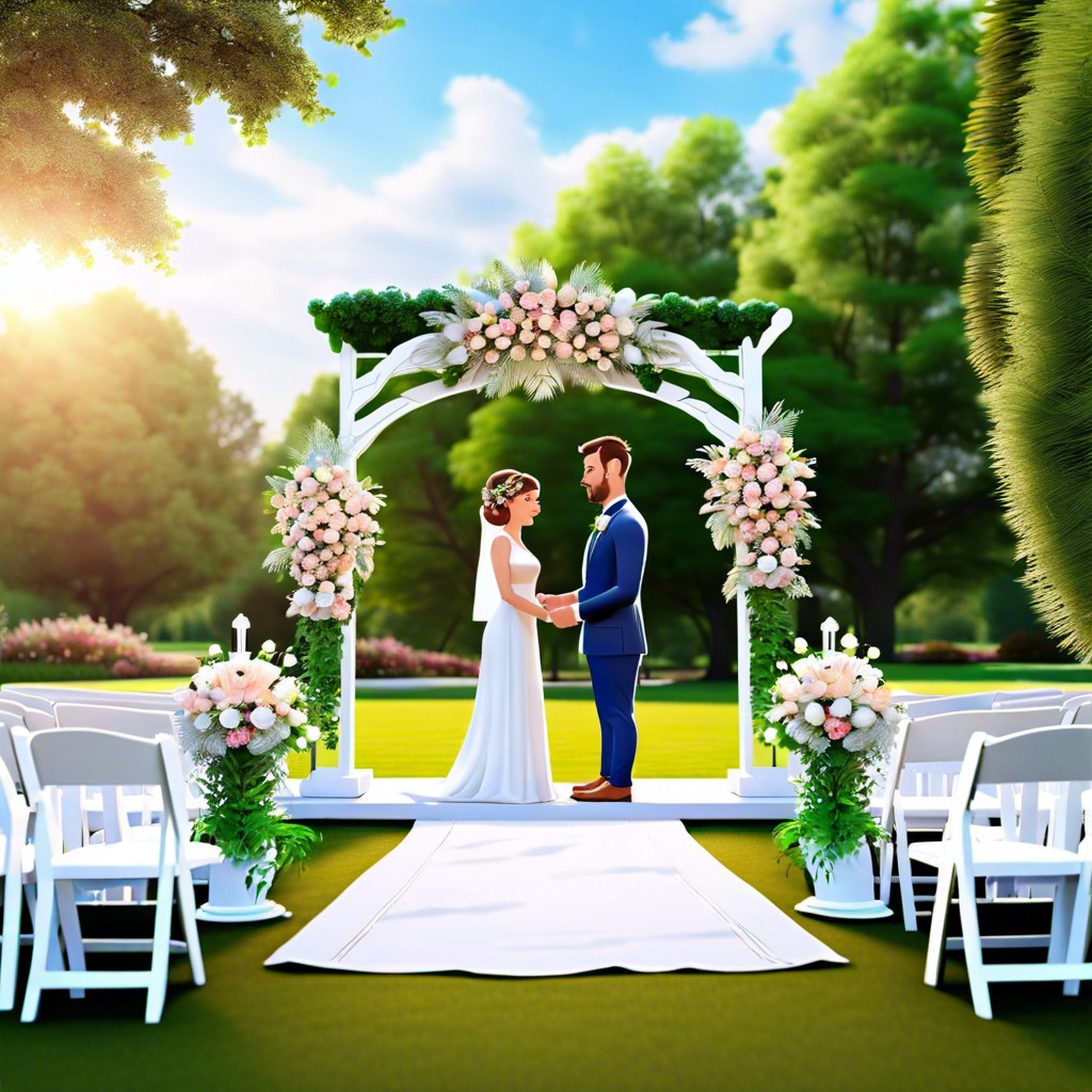 choose a public park for an outdoor ceremony
