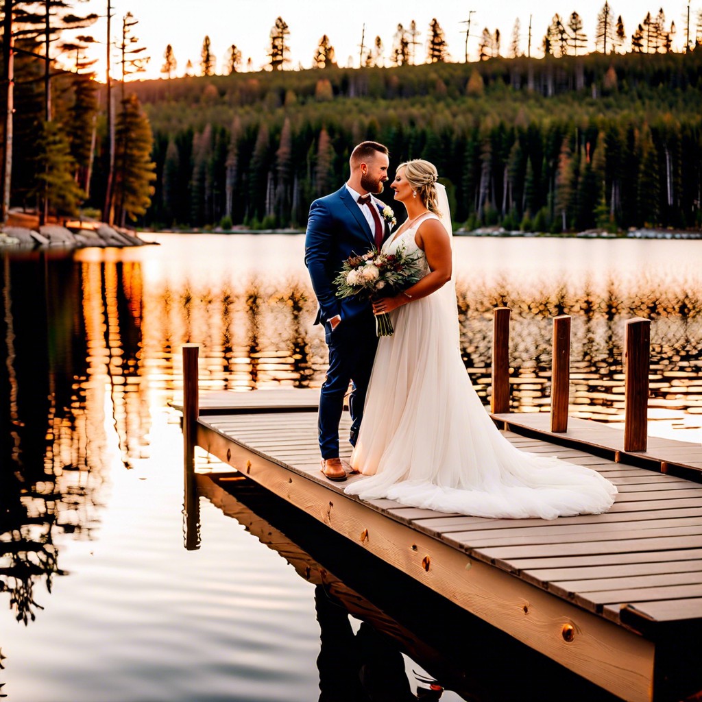 cozy cabin wedding by a lake