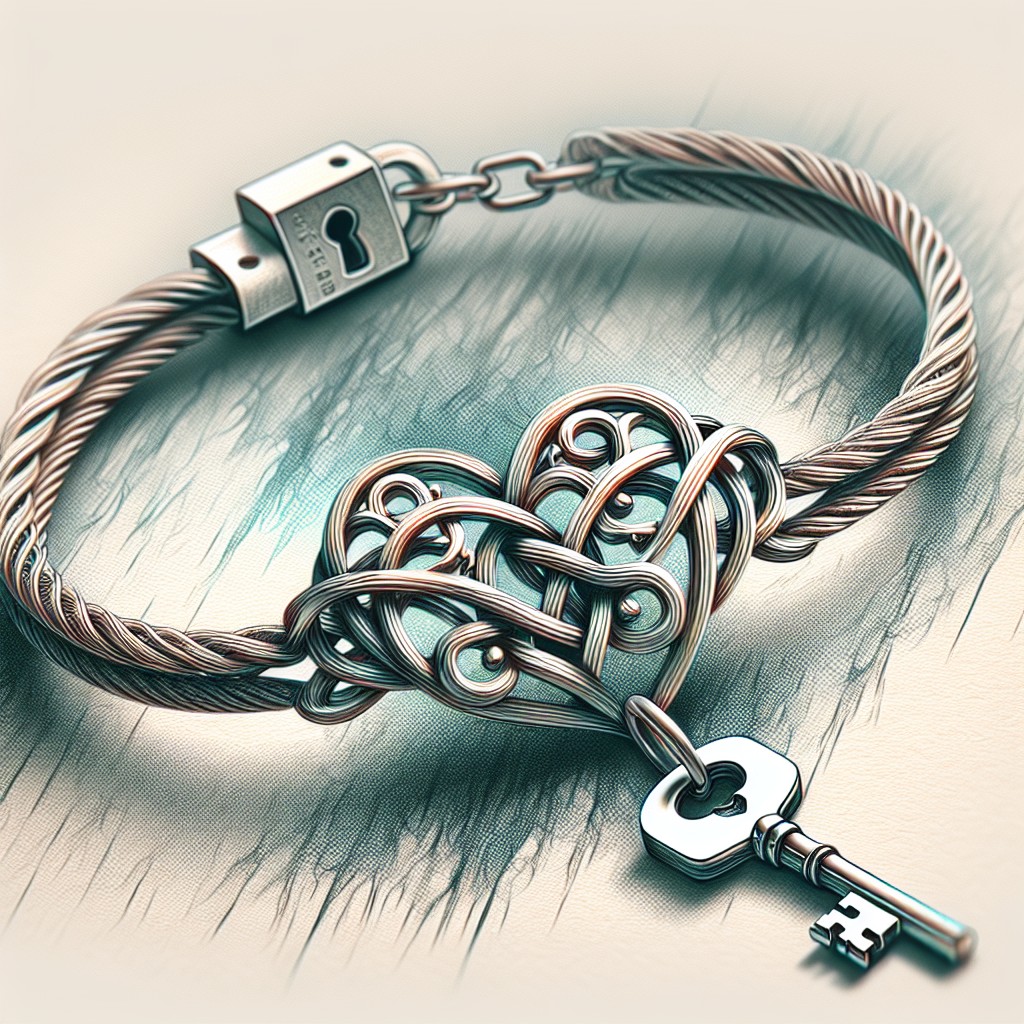 custom lock and key matching bracelets