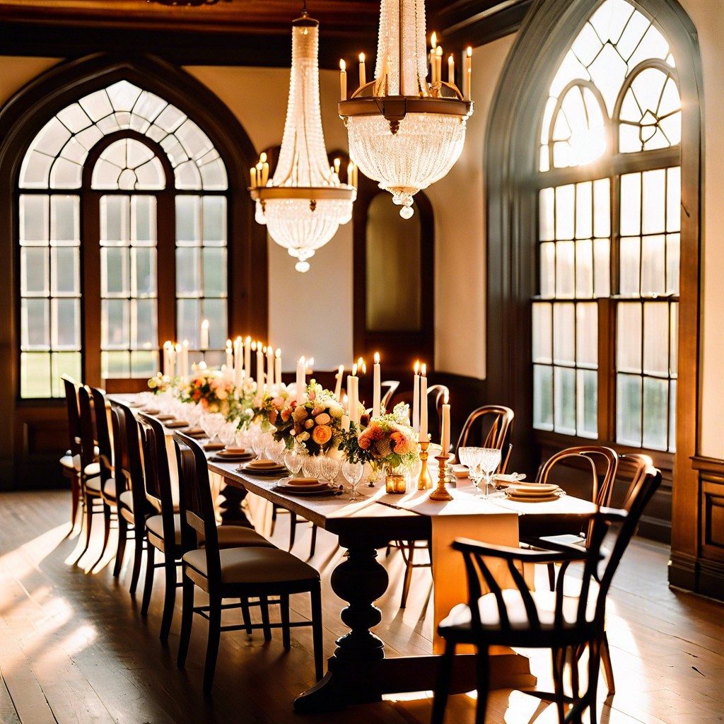 dinner party at an old mansion