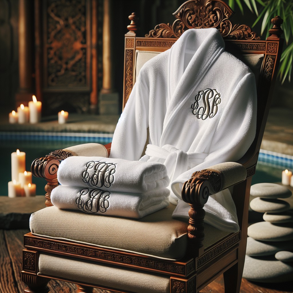 monogrammed luxury bathrobe set