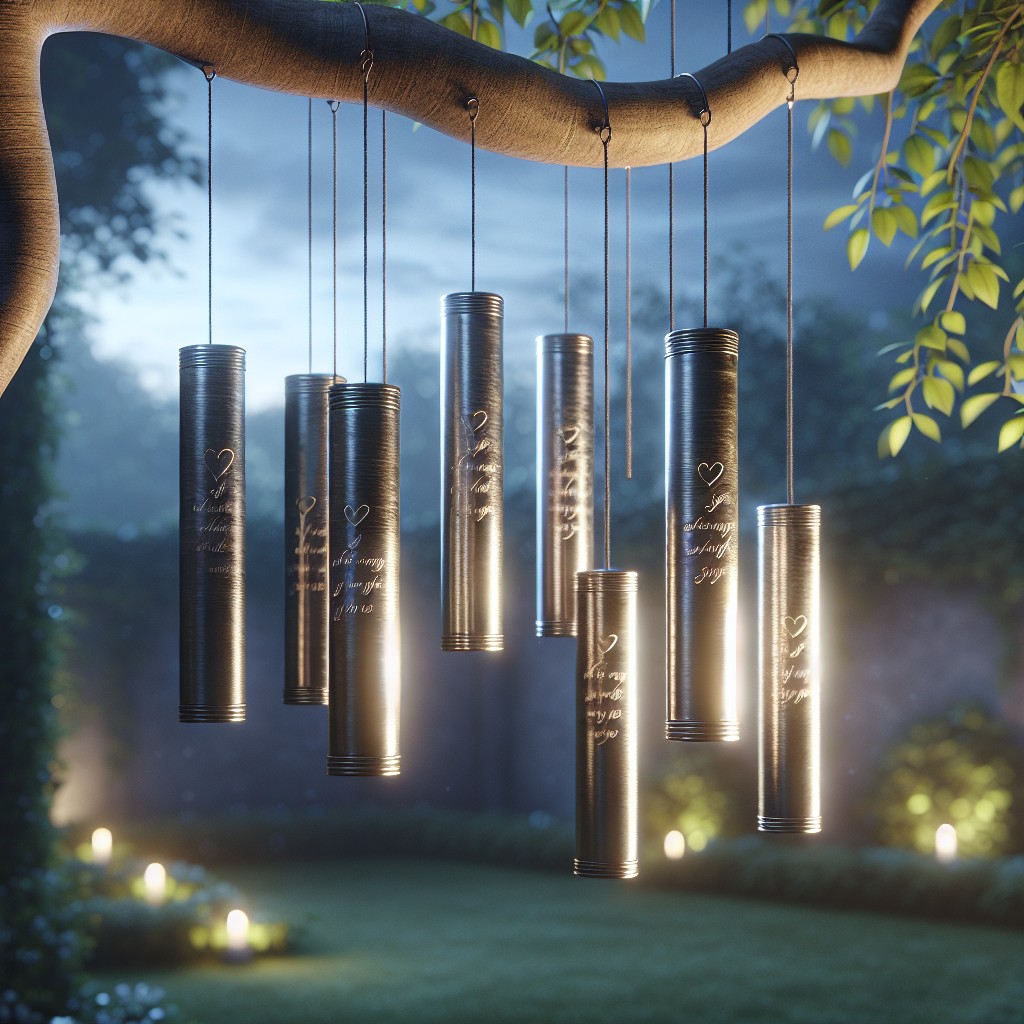 personalized wind chimes with love notes