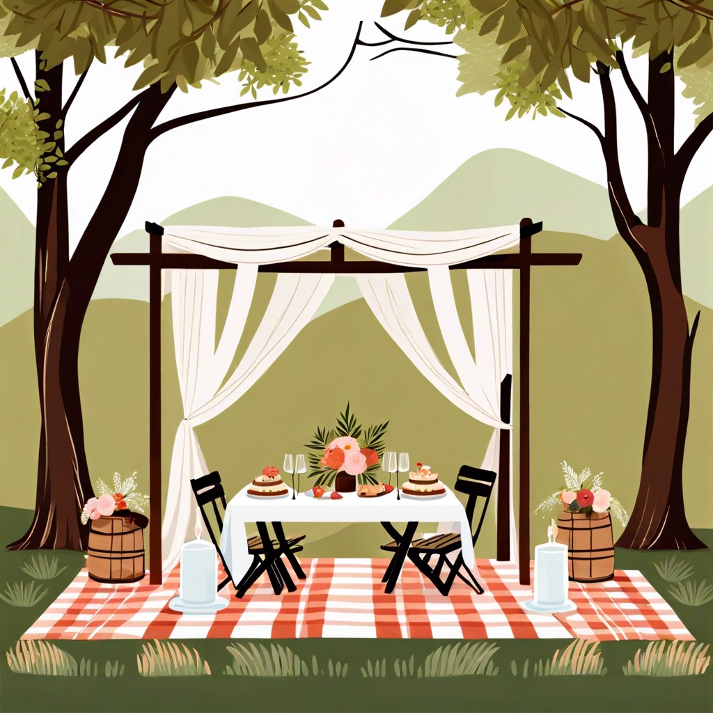 picnic style wedding in a national park