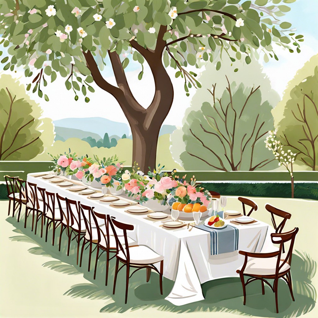 private garden brunch with family