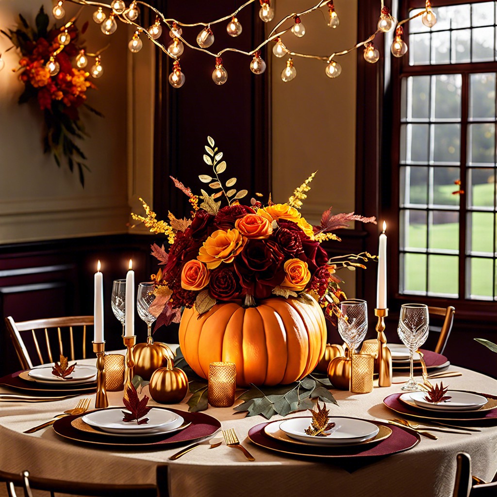 pumpkin centerpiece decorations