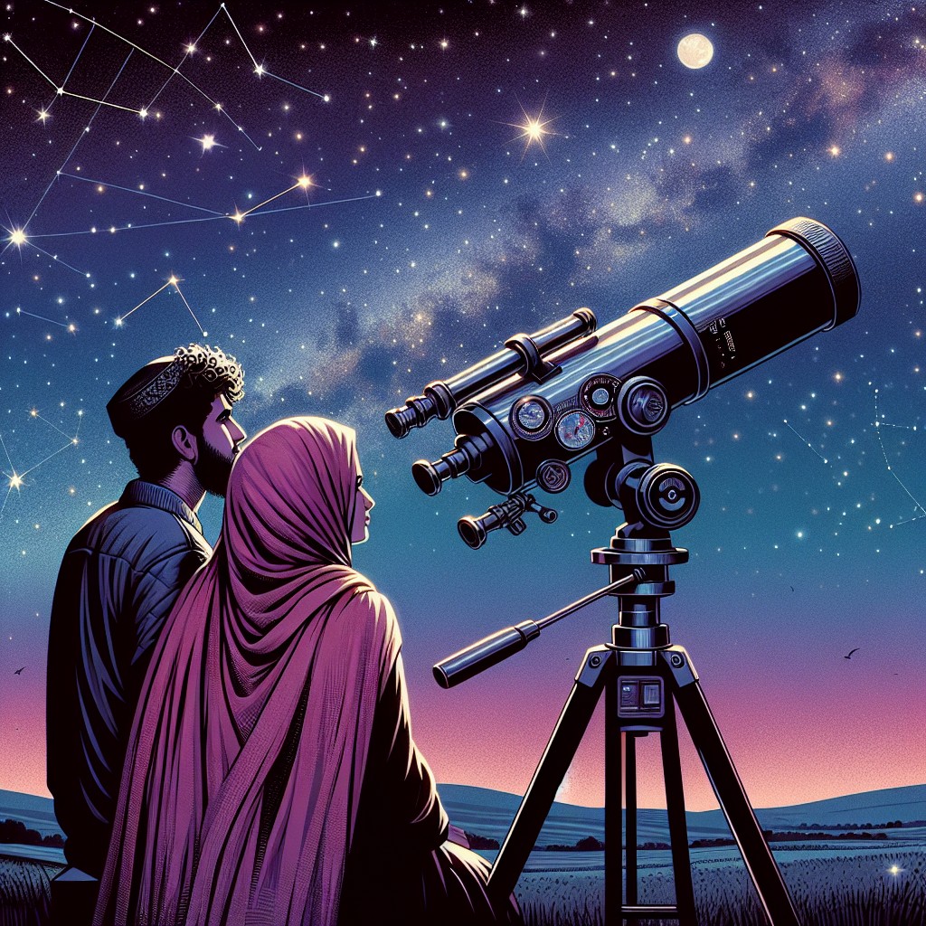 stargazing telescope personalized for two