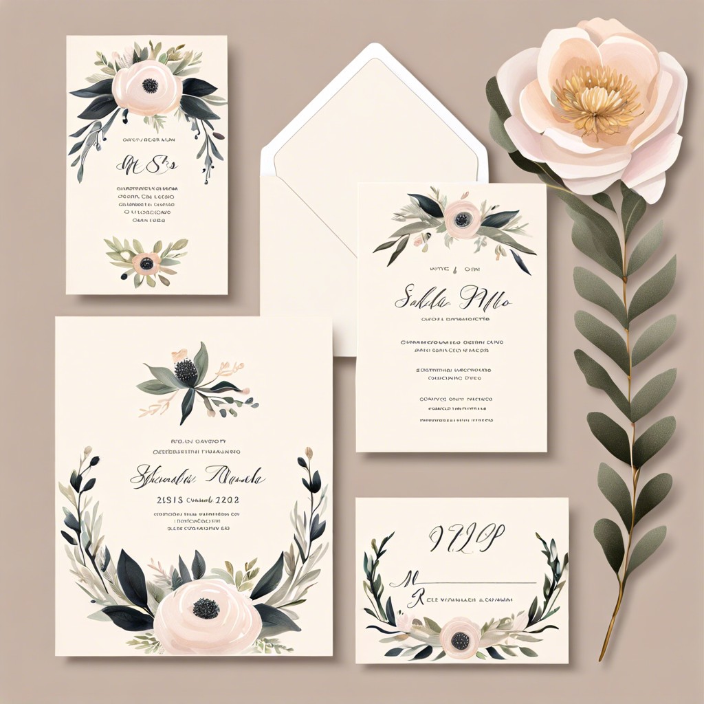 the major elements of a wedding invitation suite