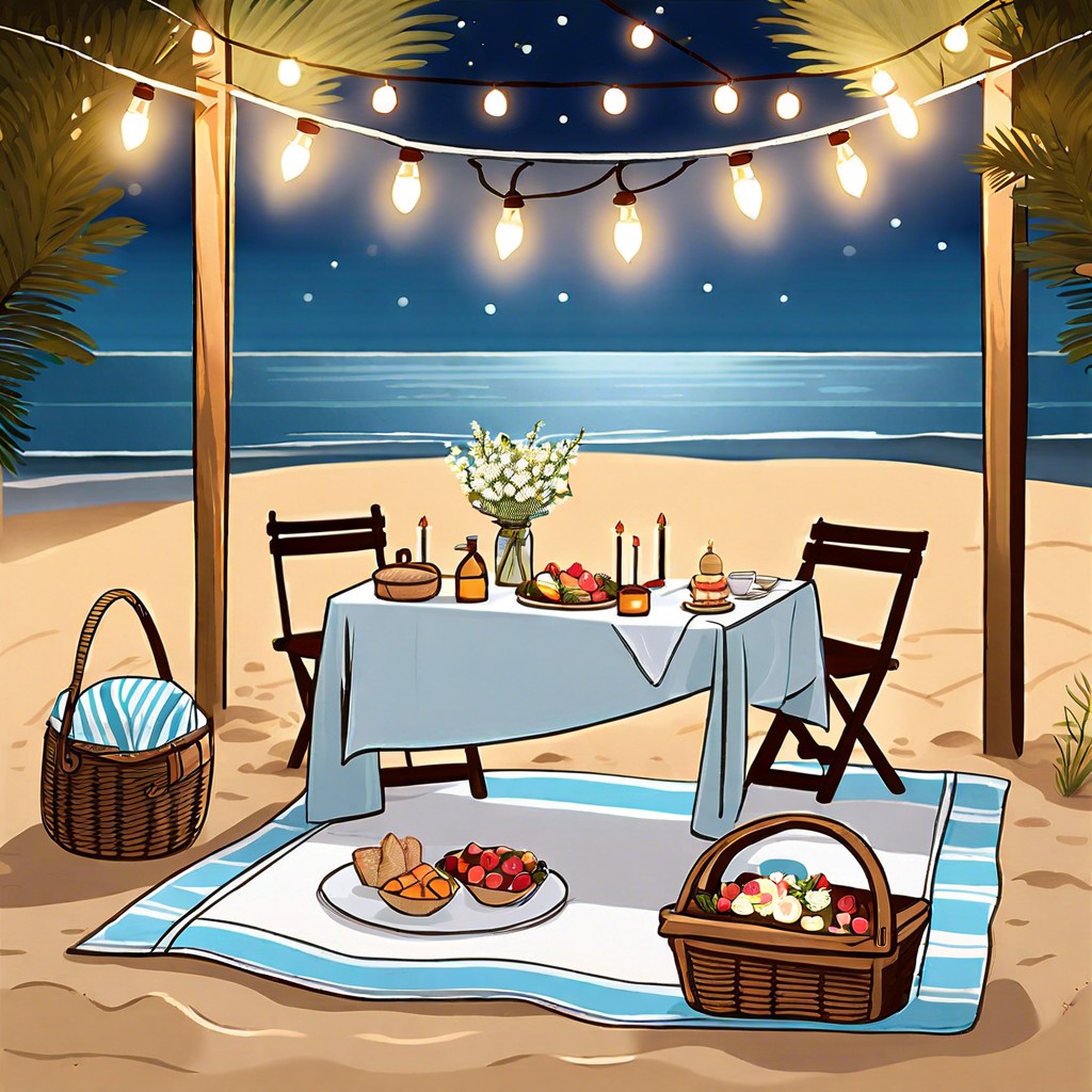 beach picnic reception