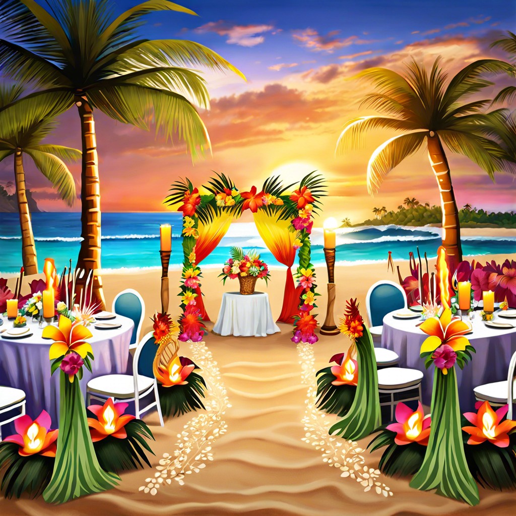 beachfront luau theme