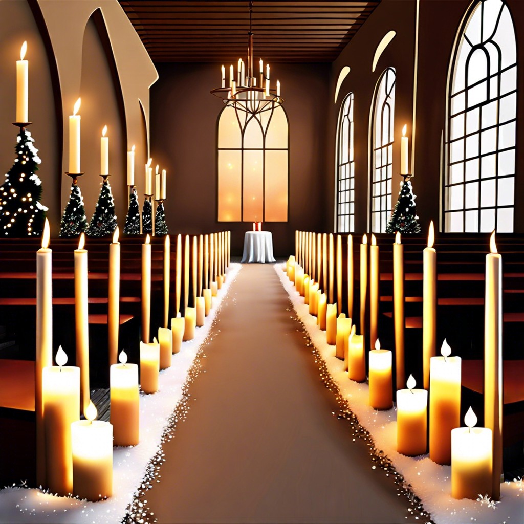 candlelit aisle
