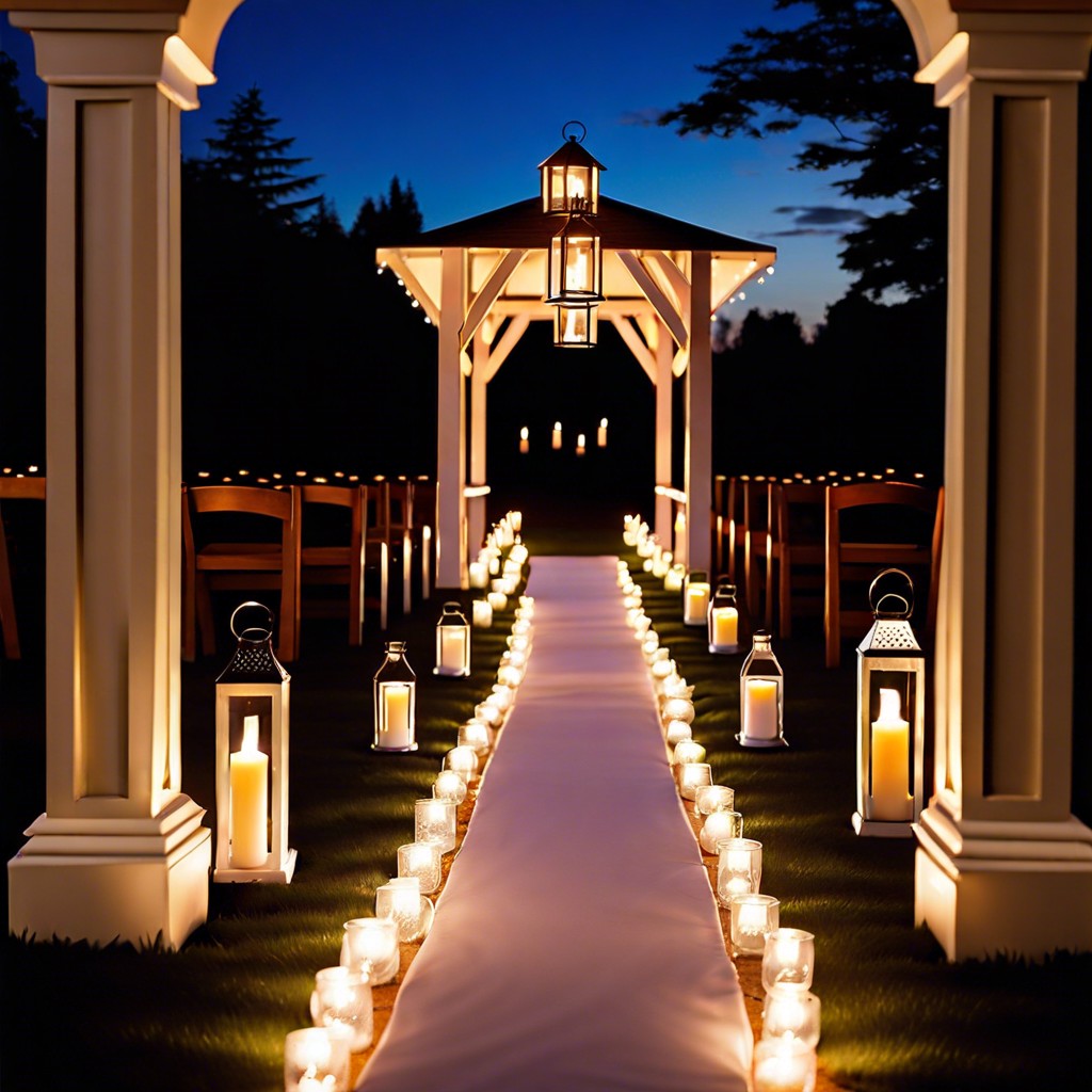 candlelit walkway