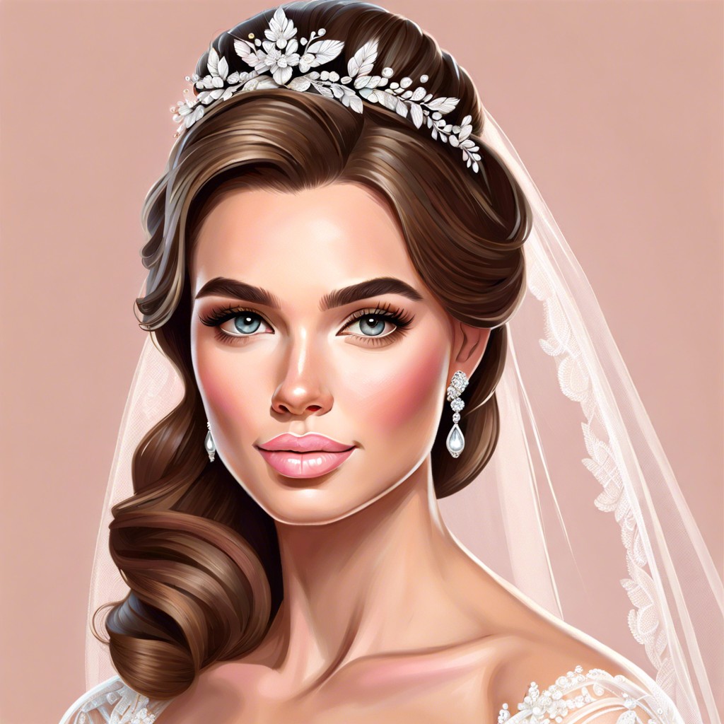 classic elegance timeless beauty with soft pink lips gently flushed cheeks and defined eyes