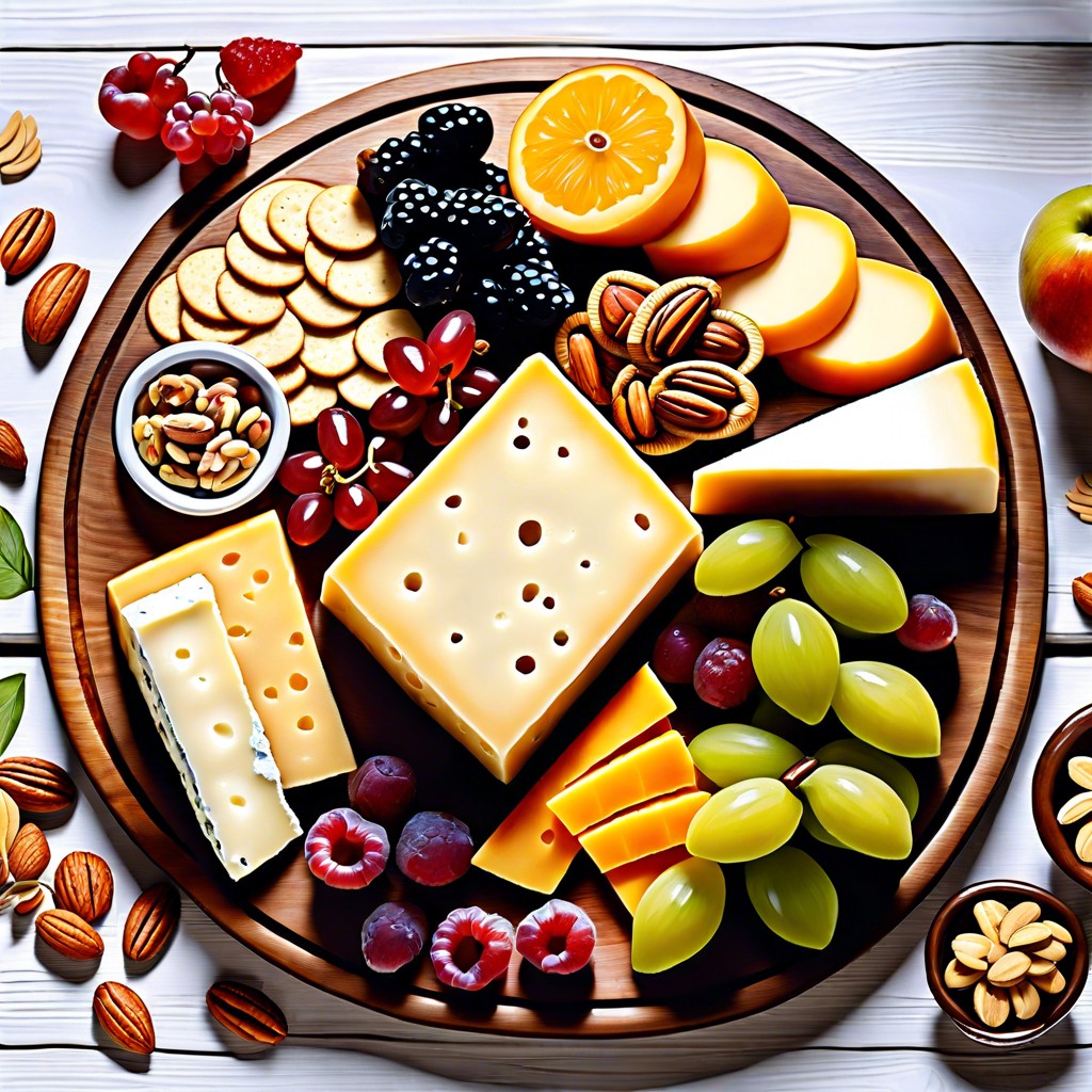 edible centerpieces like cheese board arrangements