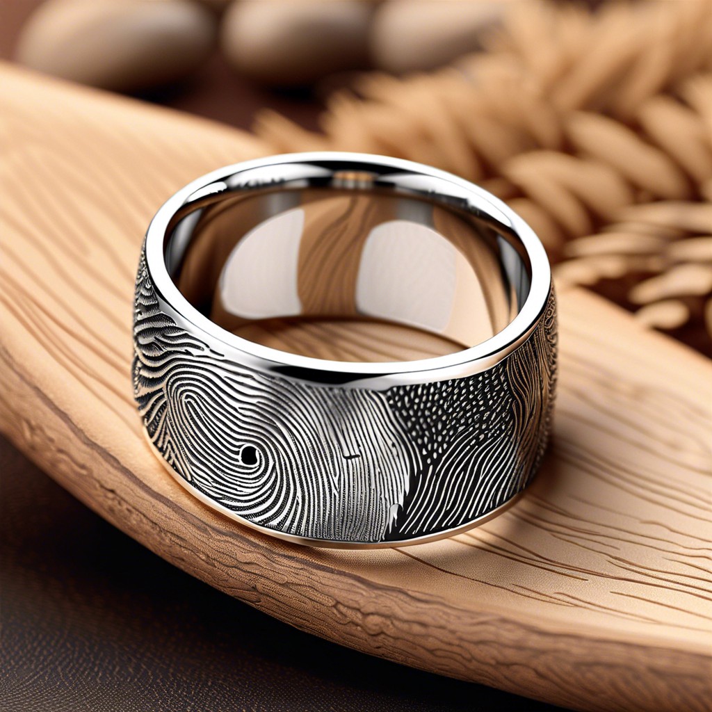 fingerprint engraved bands for a personal touch