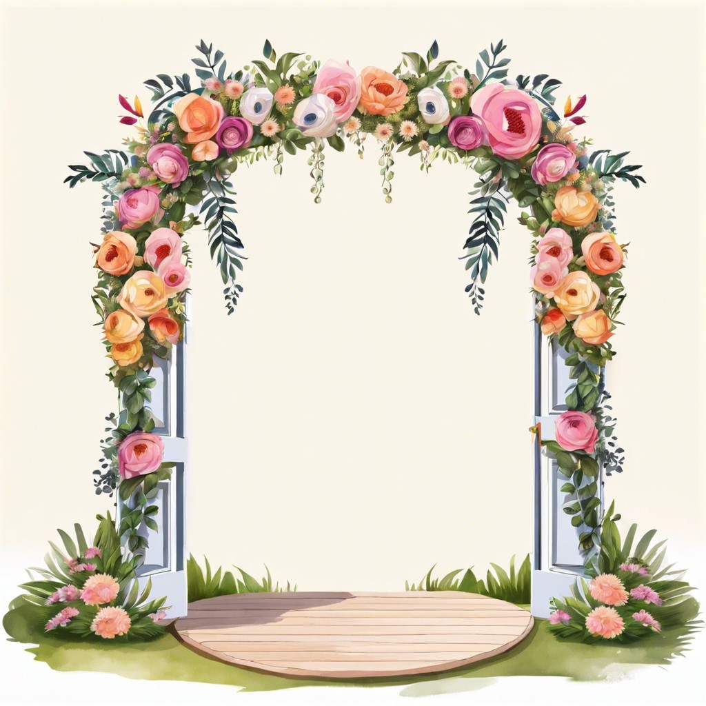 floral archway entrance