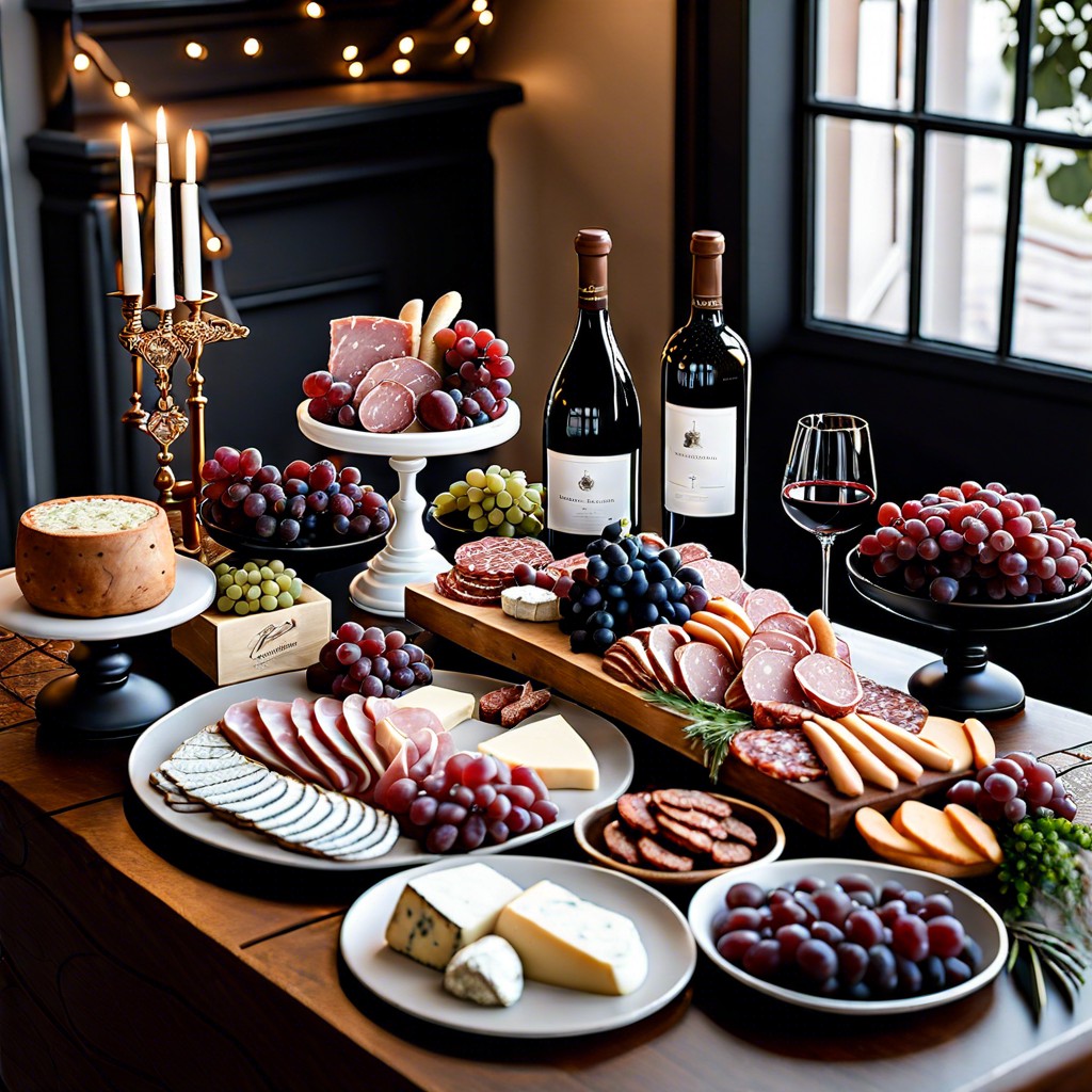 french charcuterie and fromagerie with wines