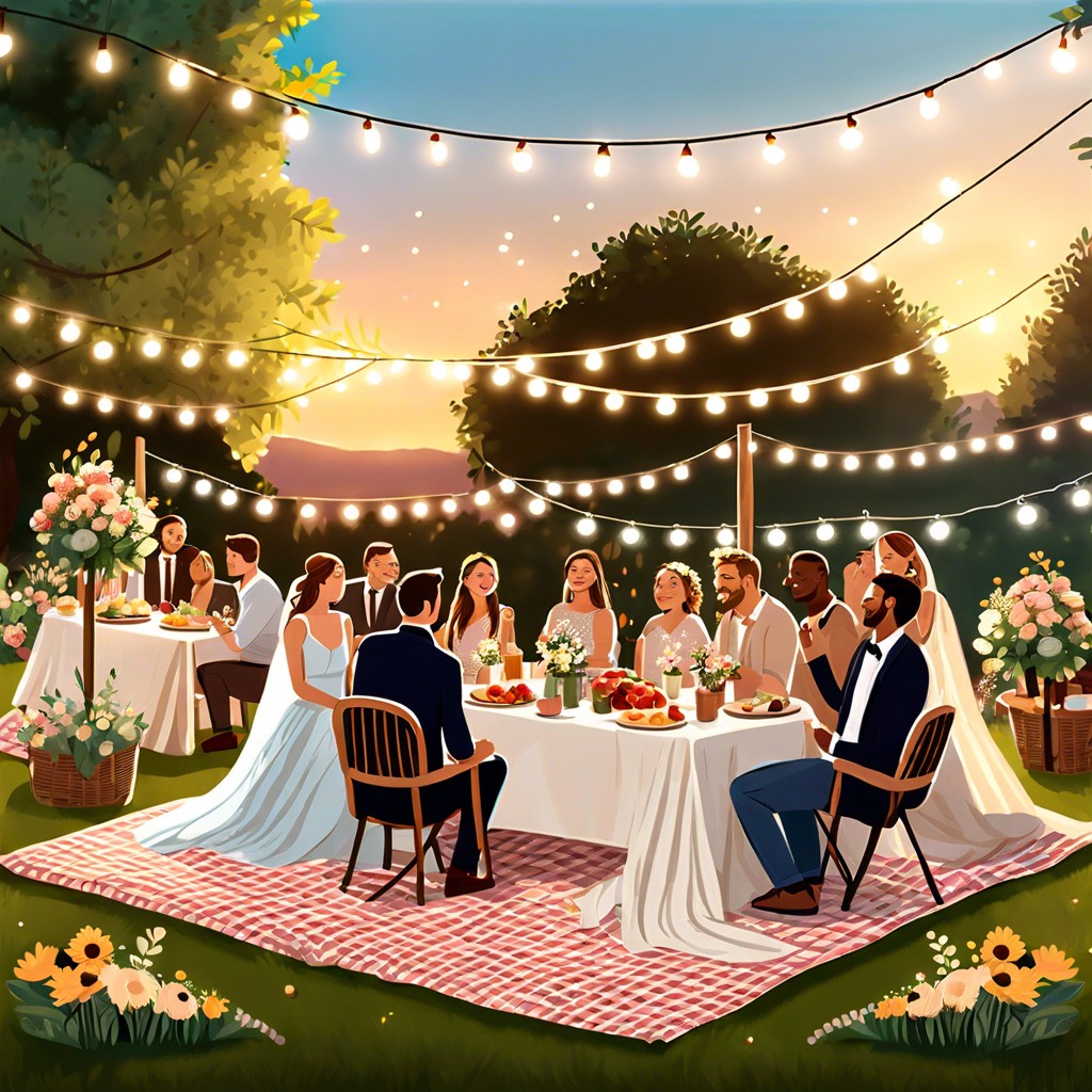 garden picnic reception