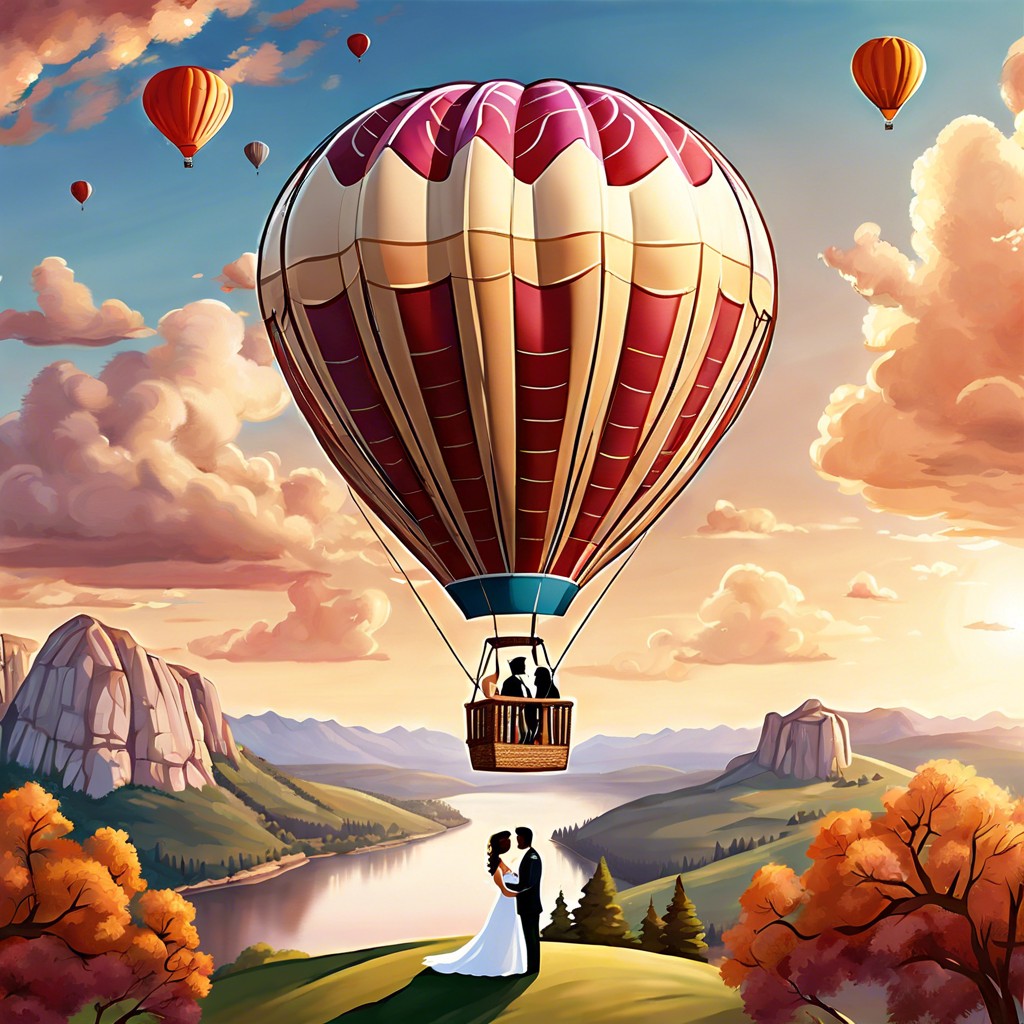 hot air balloon vows