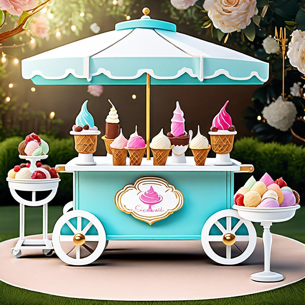 ice cream sundae cart
