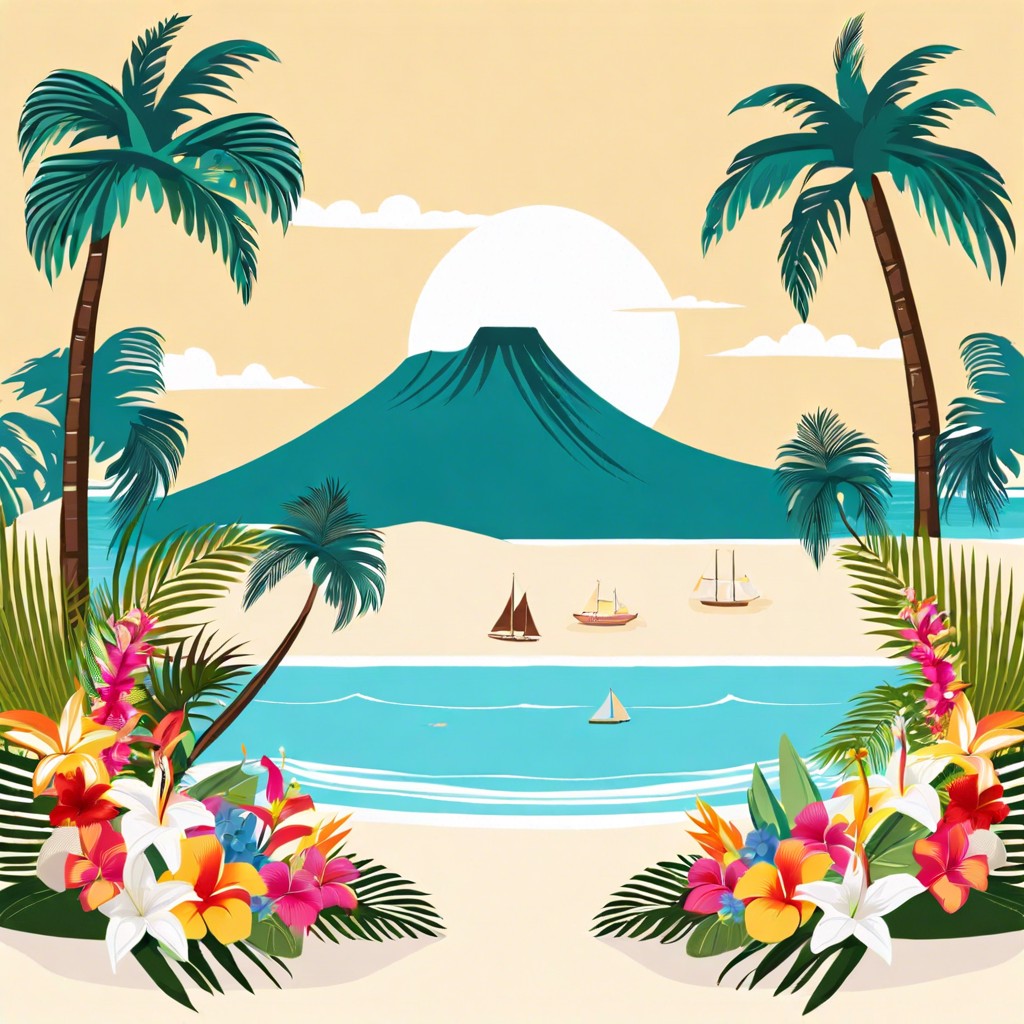 island idyll tropical island ceremony with a luau reception