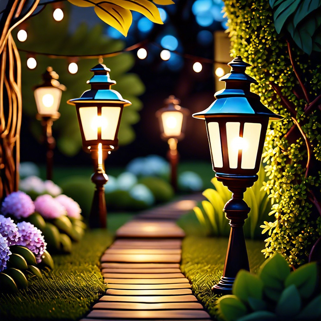 lantern lit walkway