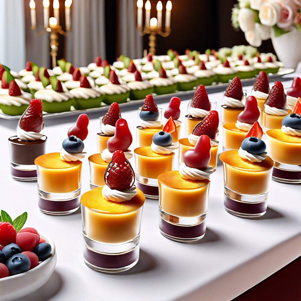 miniature dessert shots