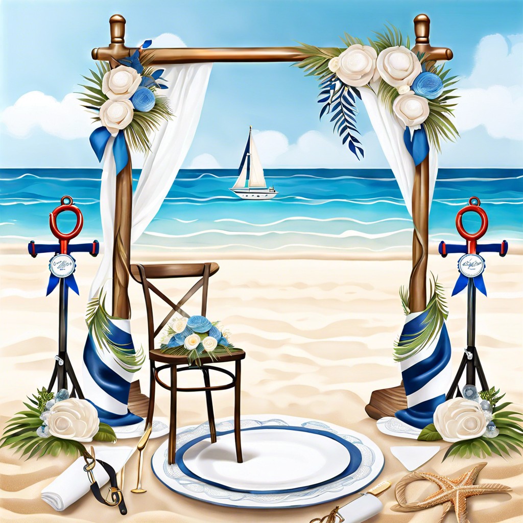nautical themed decor with anchor motifs