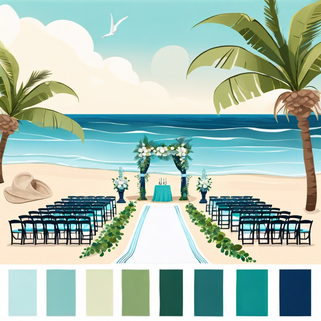 ocean inspired color palette blues and greens