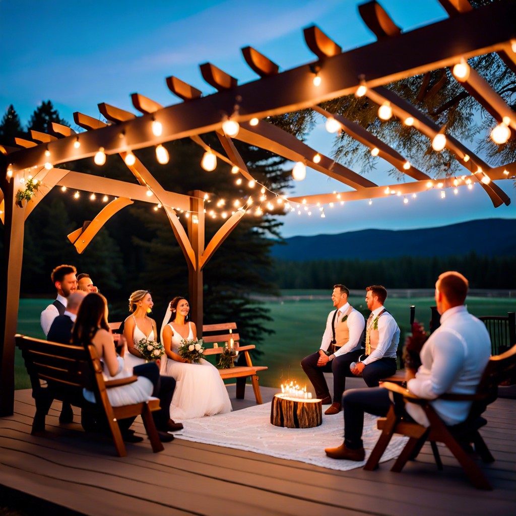 outdoor fireplace gathering