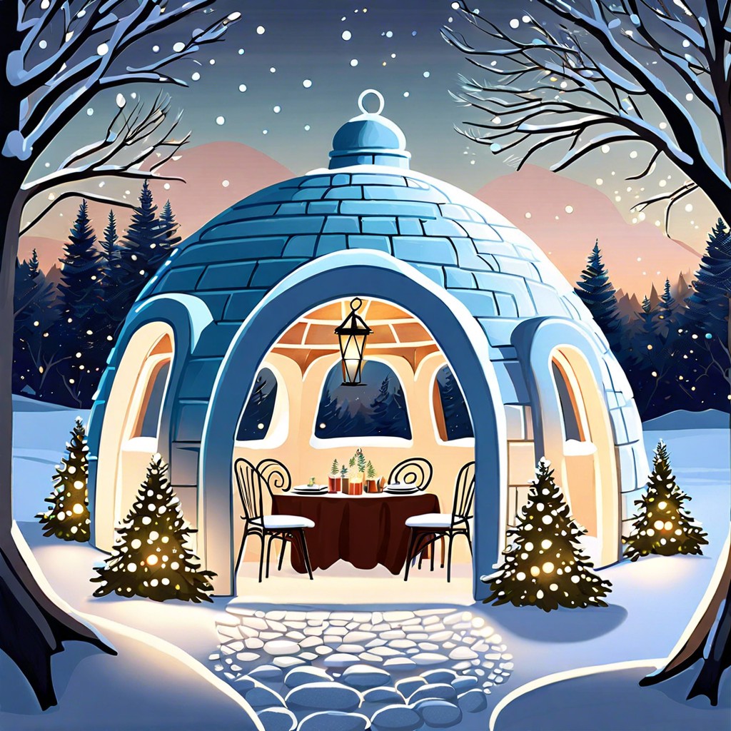outdoor igloo dining