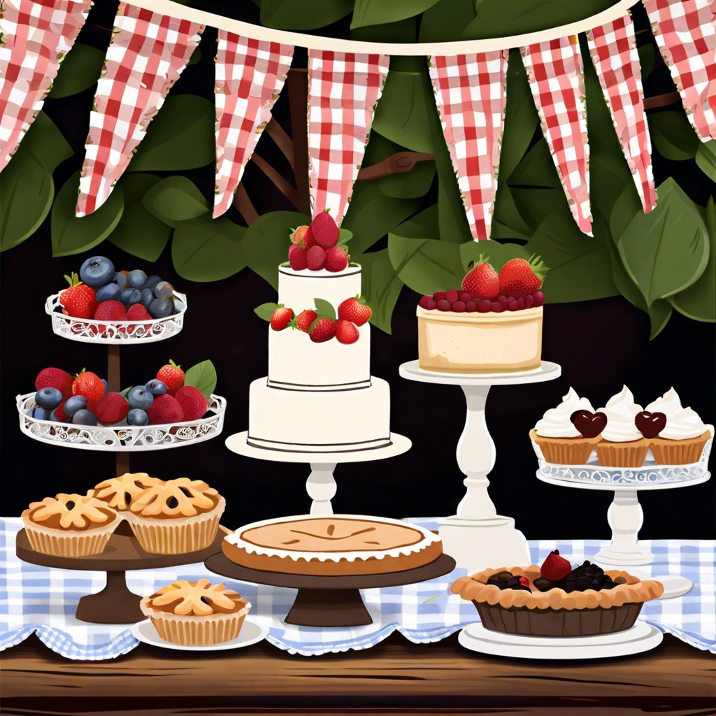 pie dessert bar featuring classic country flavors