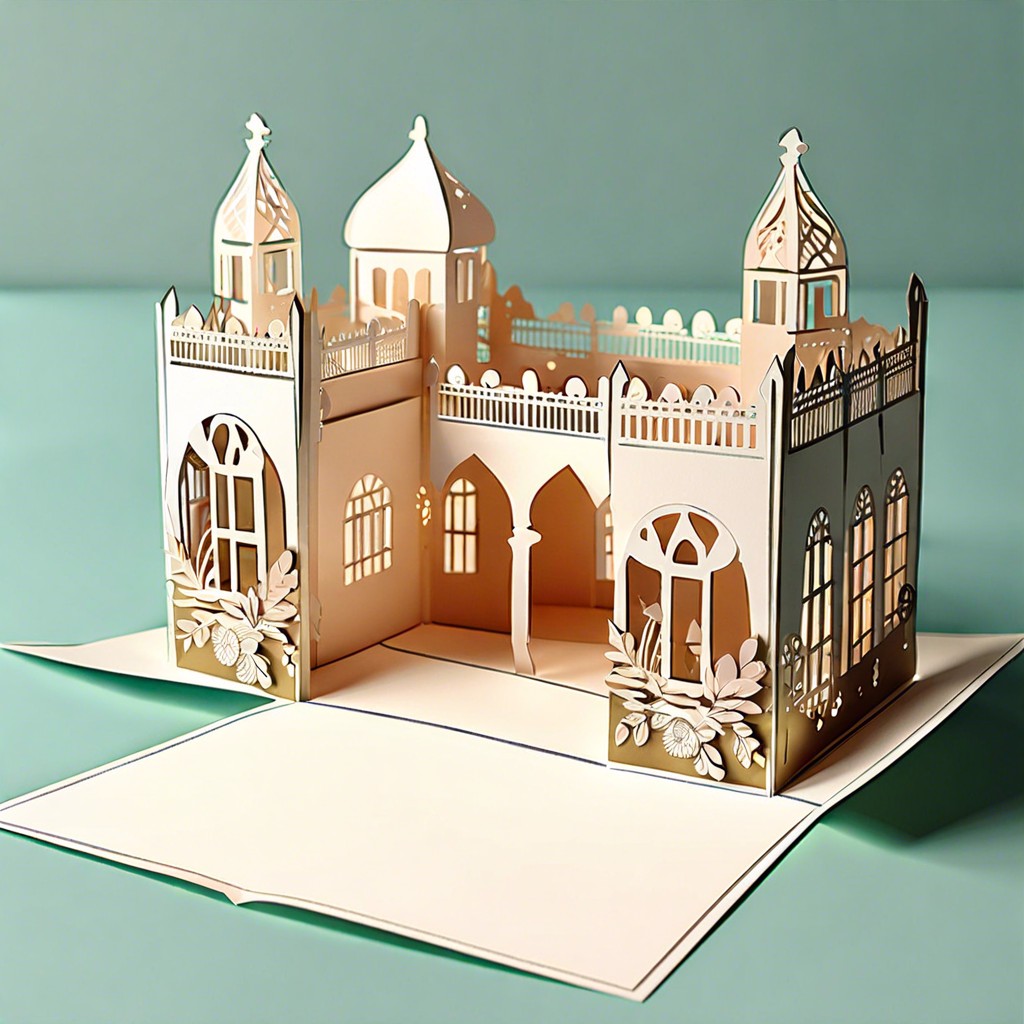 pop up 3d card of the wedding venue