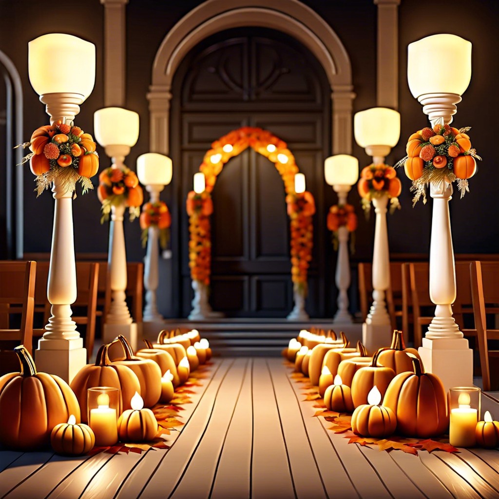 pumpkin aisle decorations