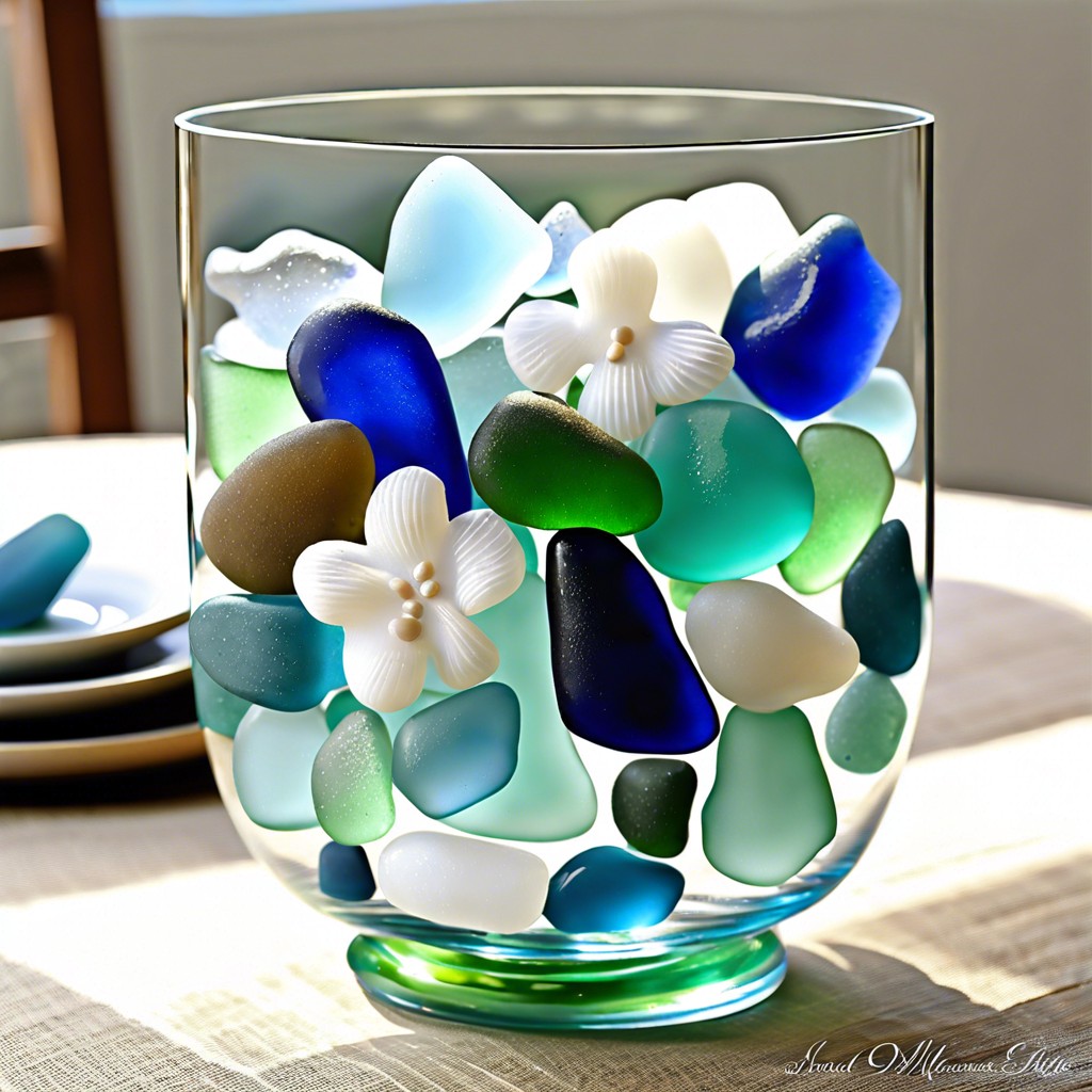 sea glass table centerpieces