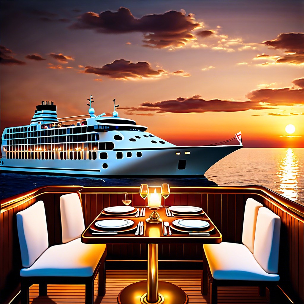 sunset cruise organize a dinner cruise with views at sunset for an intimate celebration