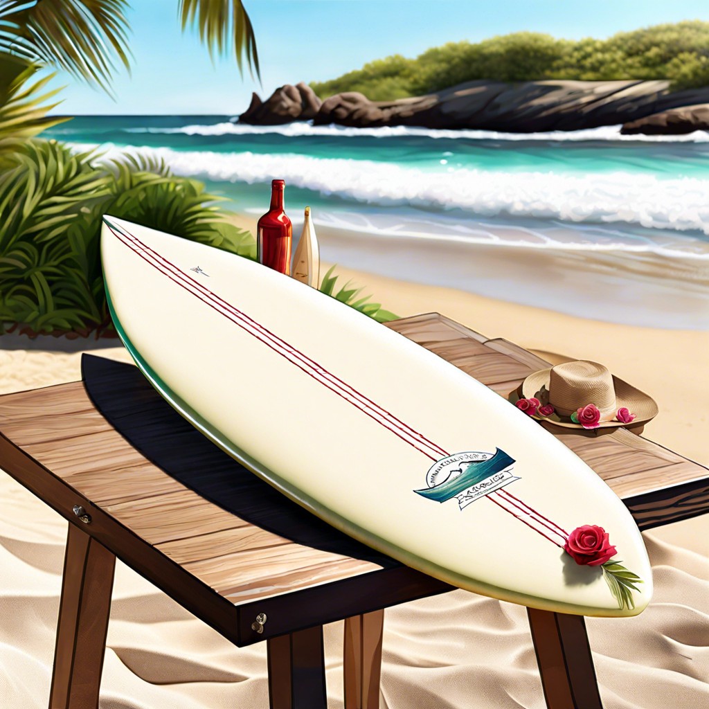 surfboard guest book for signatures