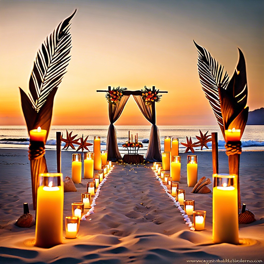 tiki torch aisle markers