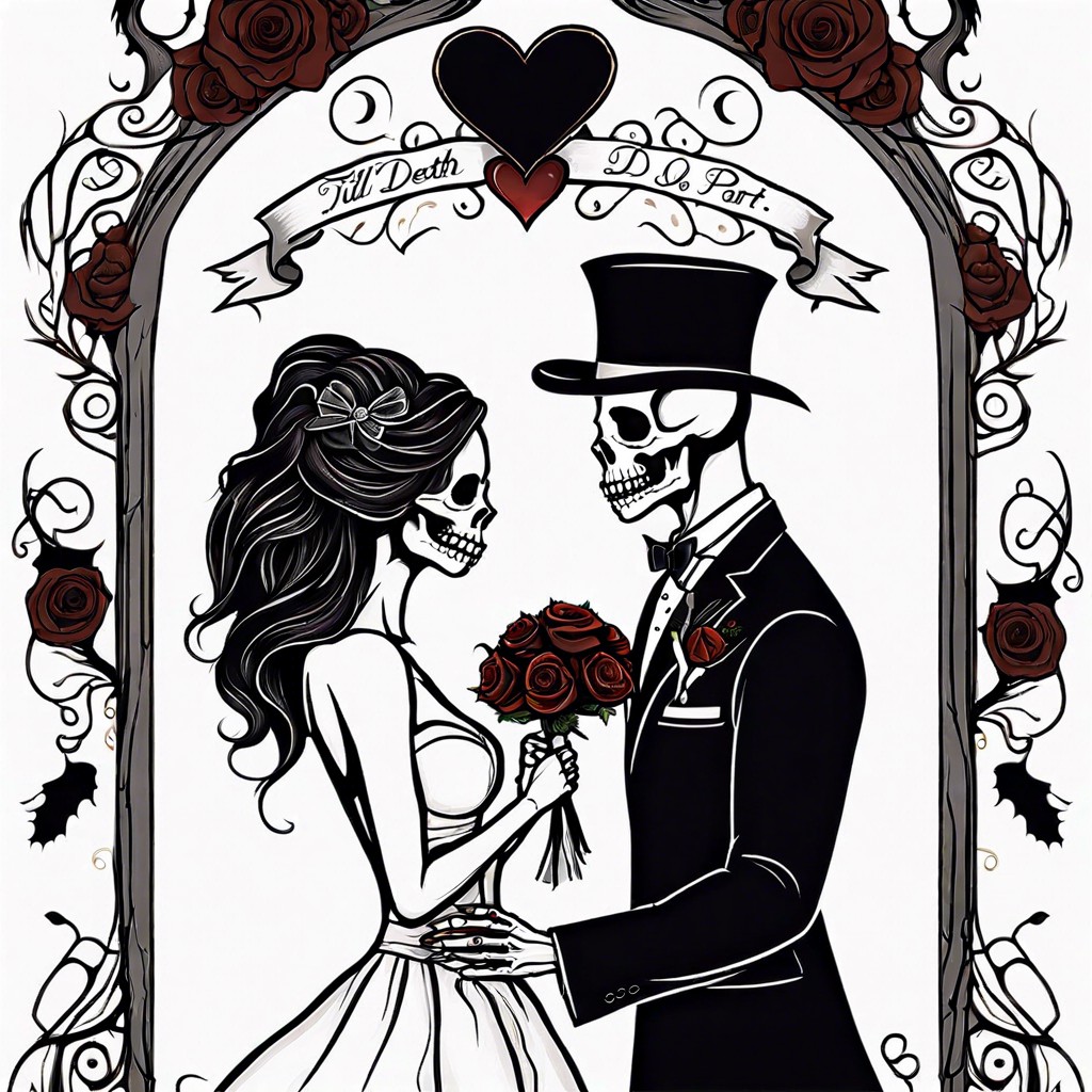 till death do us part themed signage