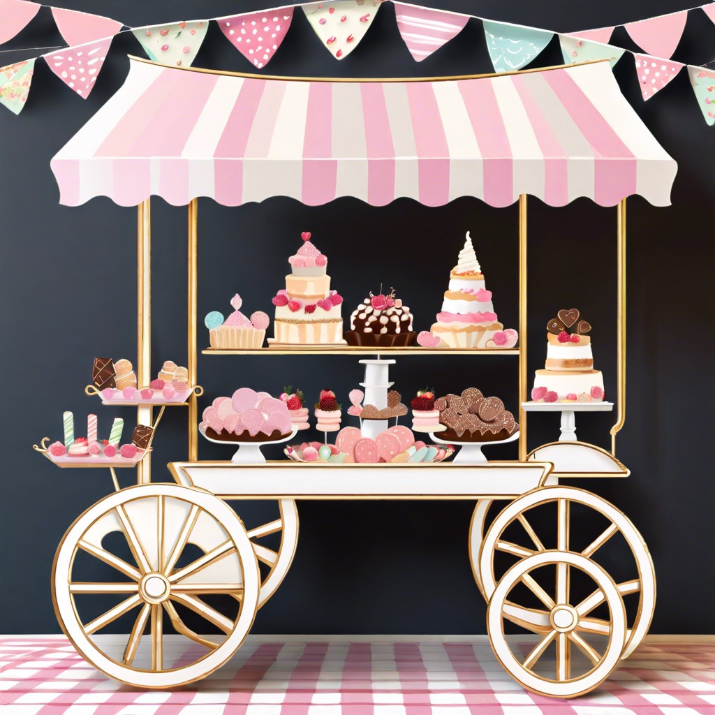 vintage dessert cart