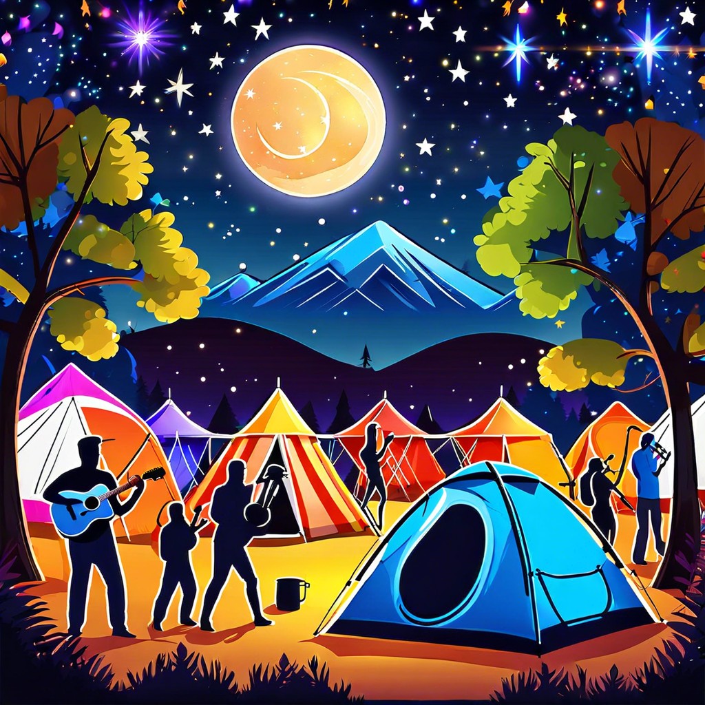 weekend festival with live music and camping