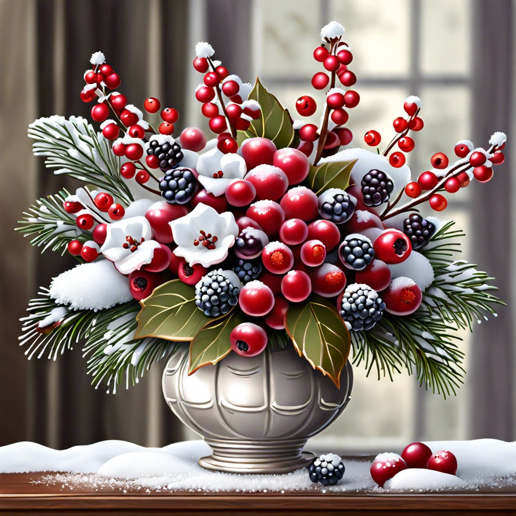 winter berry bouquets
