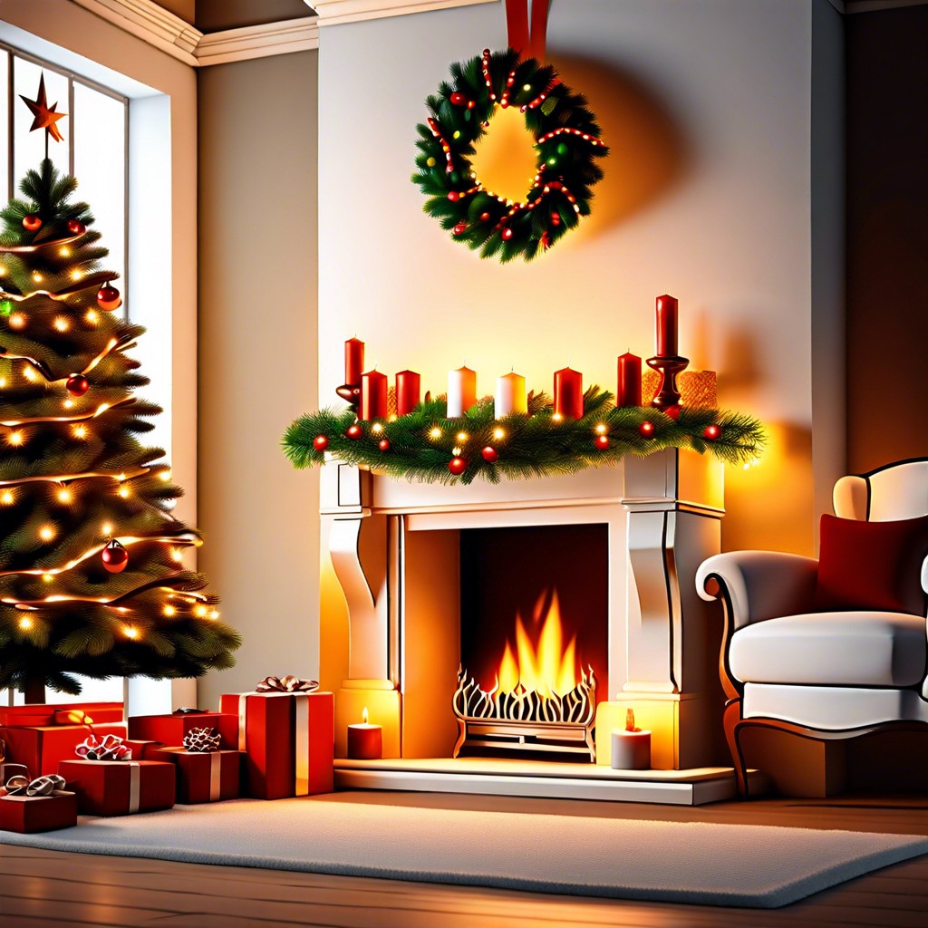 cozy fireplace setting