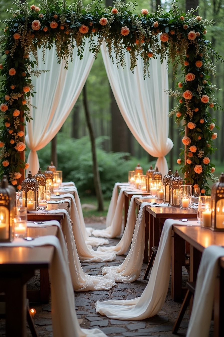 woodland fairy wedding tables